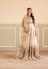 Pakistani Wedding Dress in White Net Pishwas Style